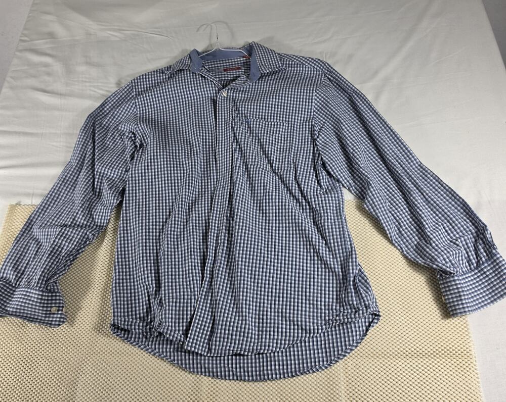 Izod Men's Long Sleeve Shirt Medium Plaid